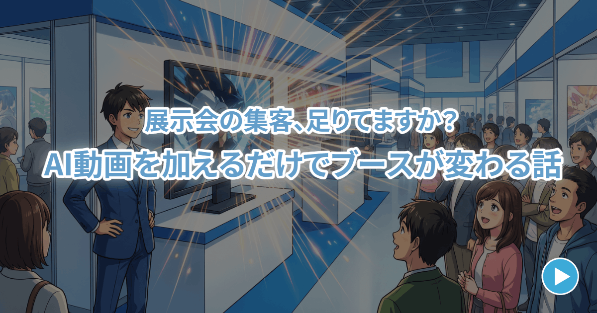 【展示会の集客、足りてますか？】AI動画を加えるだけでブースが変わる話